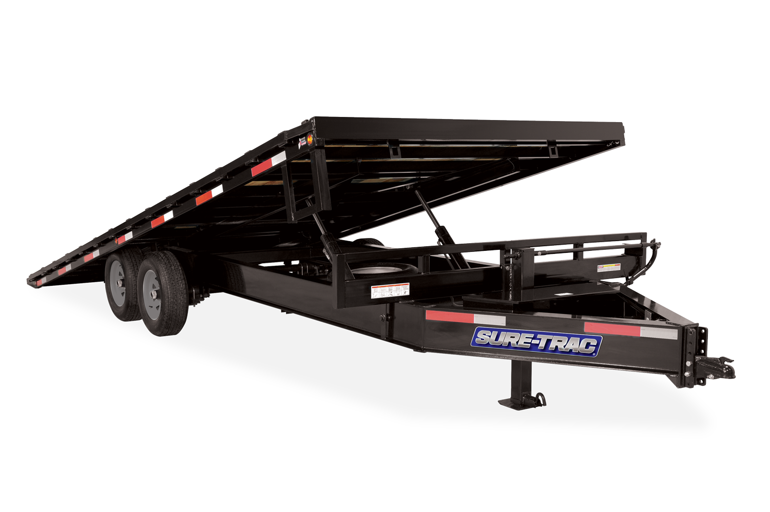 Sure-Trac | Image | Tilted Deck on the Sure-Trac HD Low Profile Power Tilt Deckover