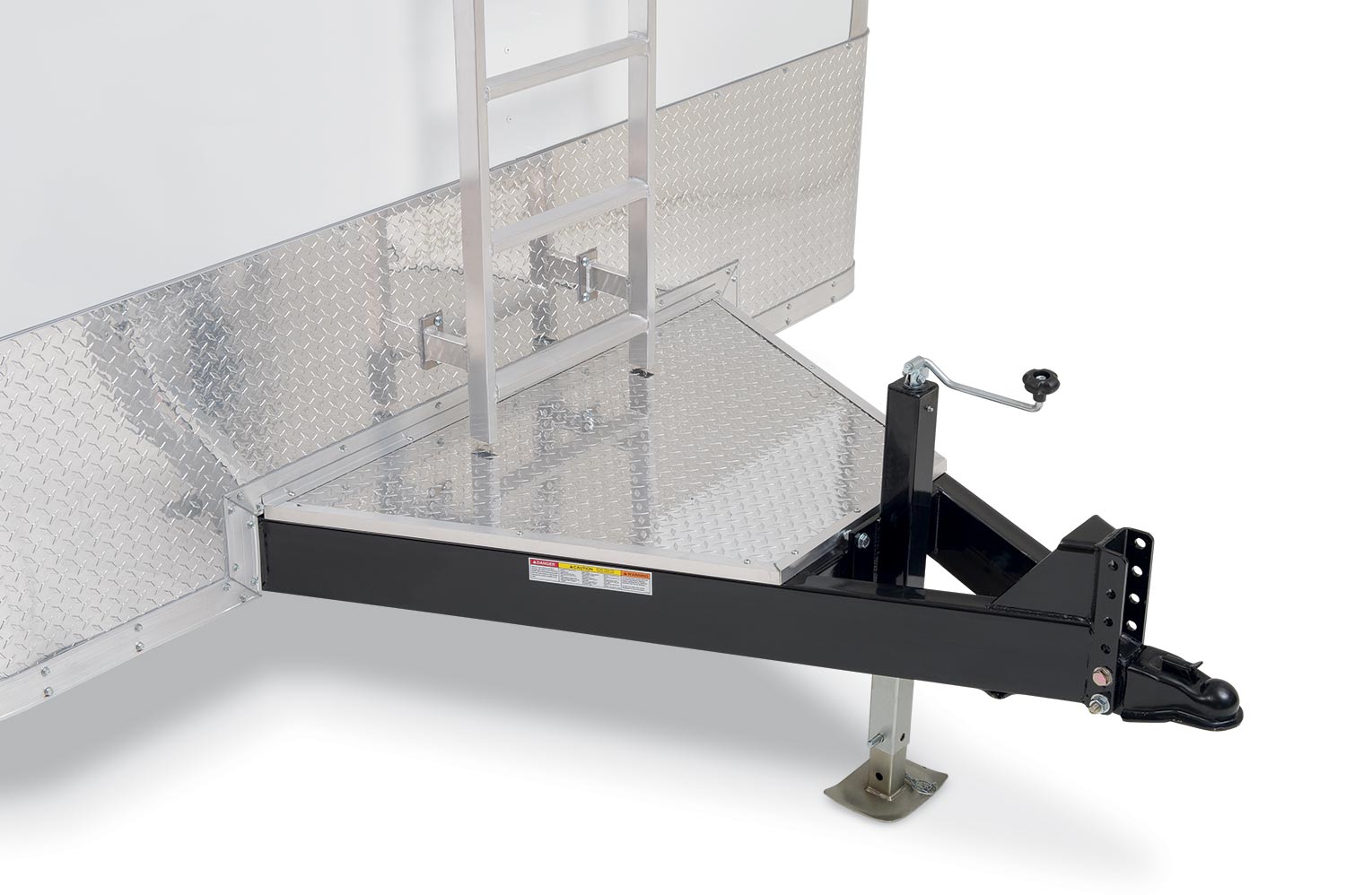 zoomed in rear view of the contractor pro bullnose enclosed cargo trailer