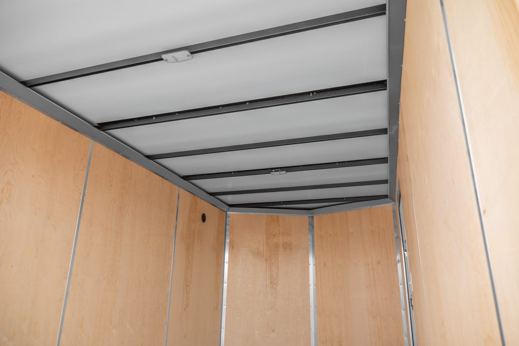Pro Series Wedge Front Enclosed Cargo Trailer | Interior view, Trailer, ceiling liner