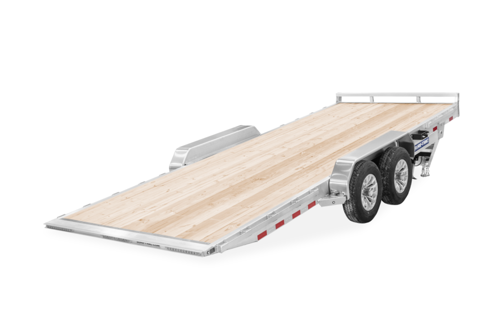 aluminum power tilt trailer with the back up