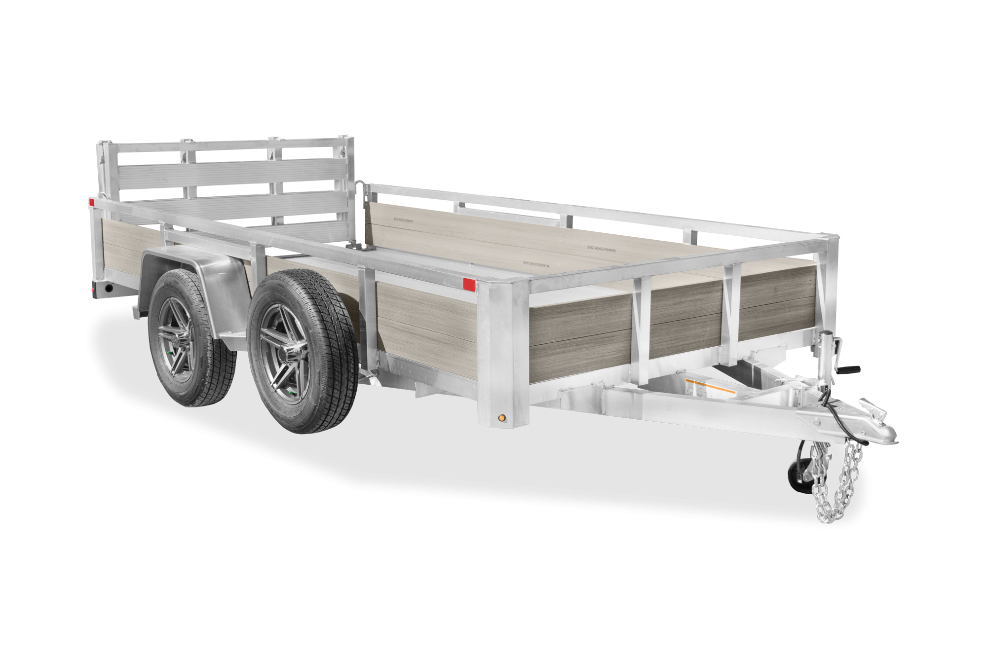 front hero image of the aluminum woodside trailer