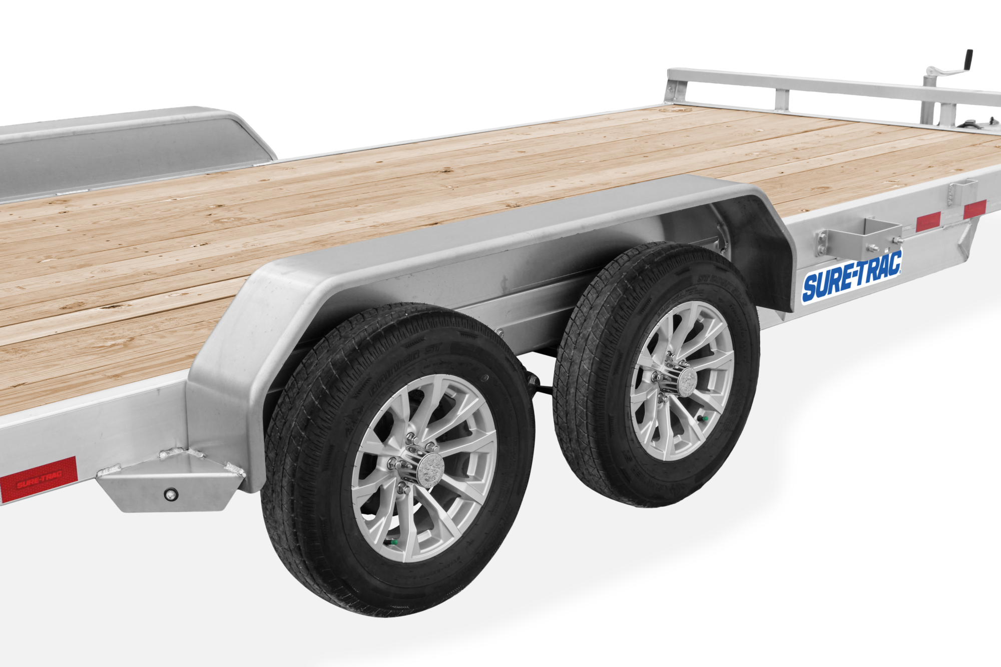 Trailers | Featured ST_AluminumWoodDeckCarHauler_Fender