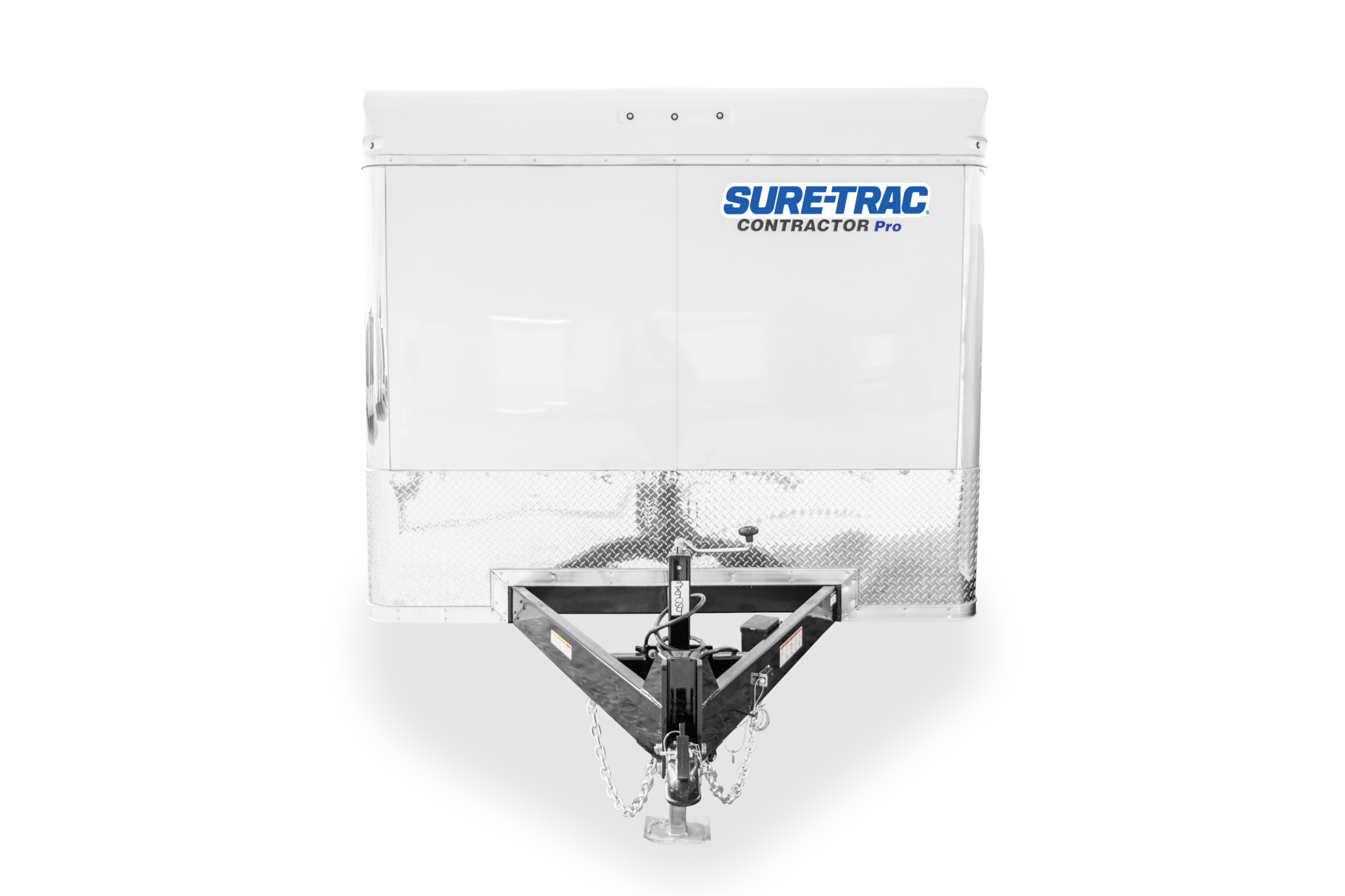 Contractor Pro Bullnose Enclosed | Front side, straight, white, Cargo trailer