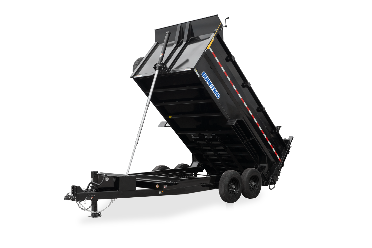 Telescopic Model Lifted to reveal the underside of the trailer
