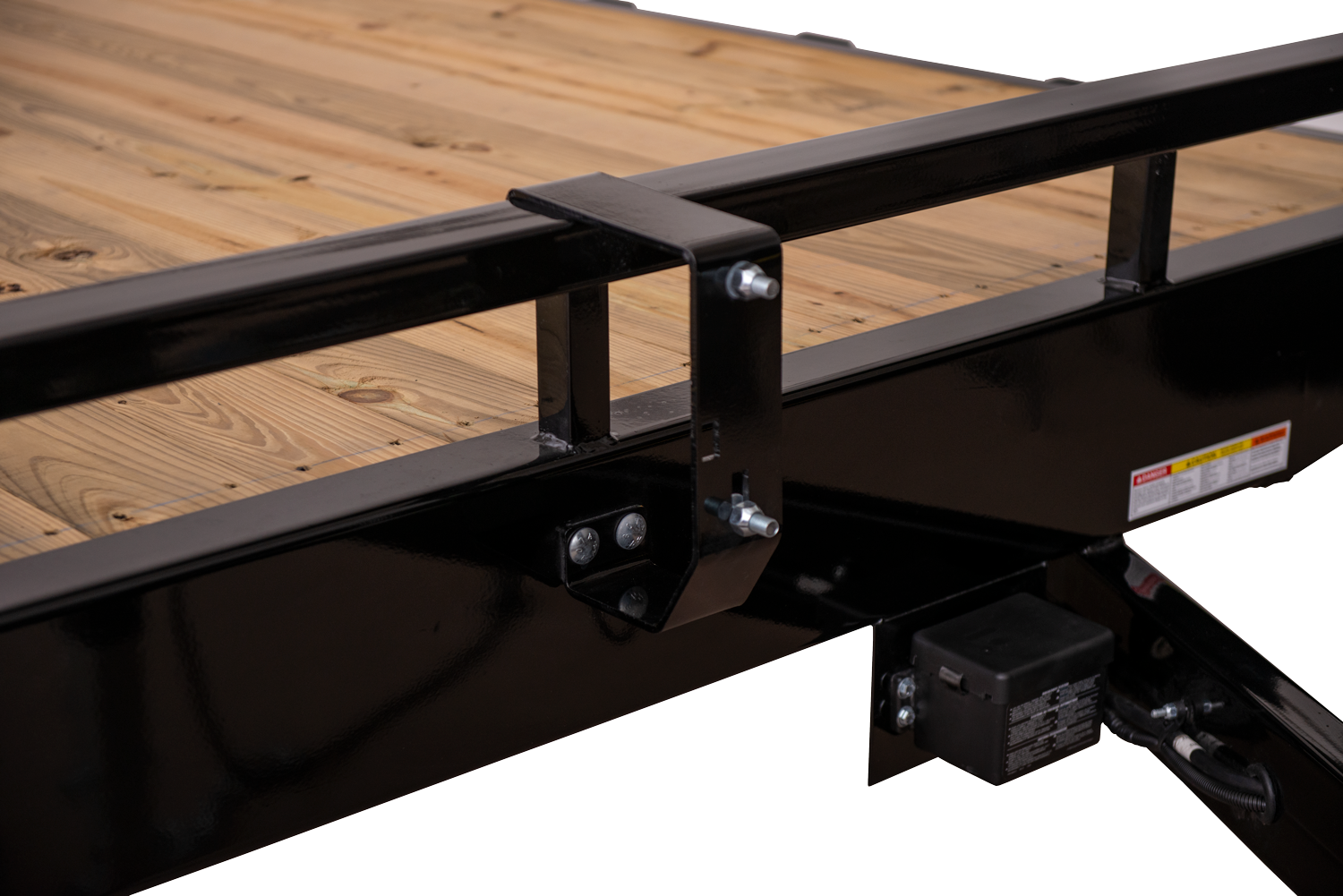 Close-Up of the Spare Tire Carrier on the Sure-Trac Low Profile Beavertail Deckover