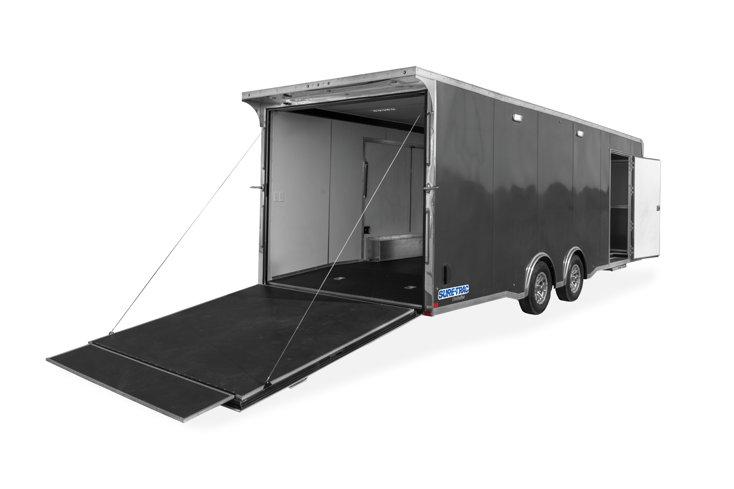 Racing Pro Bullnose Enclosed Car Hauler | Rear view