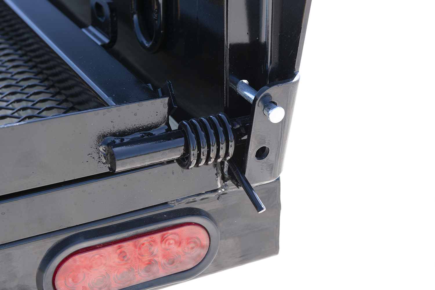 view of the spring assist on the tube top ATV utility trailer